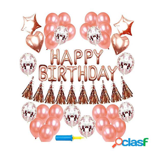 48PCS Decorazioni per palloncini foil con lettere di buon