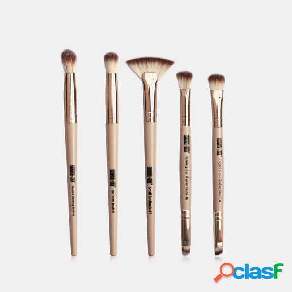 5 Pz Trucco Spazzole Set Portatile Principianti Semplice
