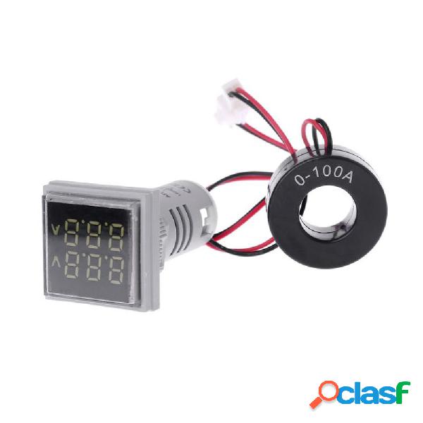 5 pz luce bianca AC 60-500V 0-100A D18 quadrato LED digitale