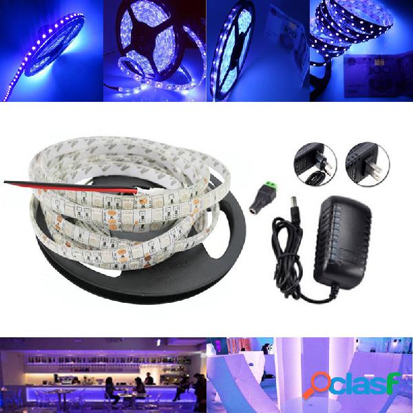 5M SMD2835 UV 395-405NM Viola 300 LED striscia impermeabile