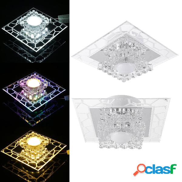 5W 220V 18cm Crystal Bright LED Plafoniere Lampade a