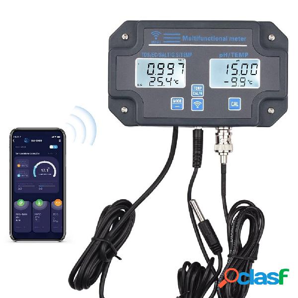 6-in-1 PH/EC/TDS/SALT/GS/Temperatura WIFI Tester di qualità