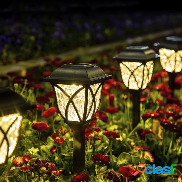 6Pcs LED solare Pathway Lights Set Outdoor Yard Garden