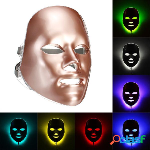 7 colori LED bellezza facciale Maschera terapia della luce