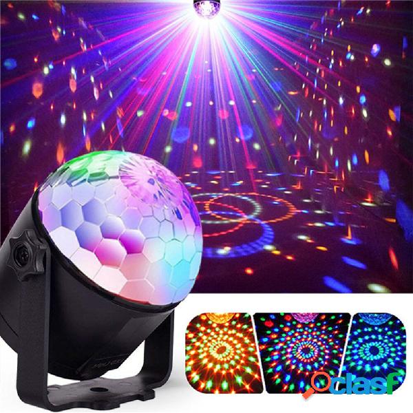 7W RGBYW Voice Activated remoto Control LED Crystal Magia