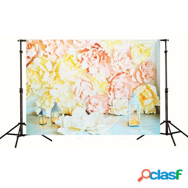 7x5ft Nicchie per palloncini 3D Fiore colorato Vinile