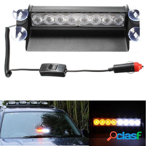 8 LED Luce di avvertimento flash per auto Stroboscopio