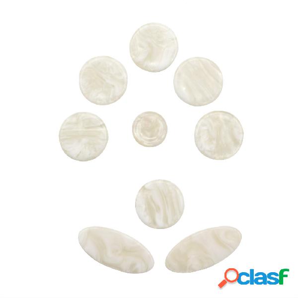 9 pezzi intarsi per tasti chiave in madreperla bianca per