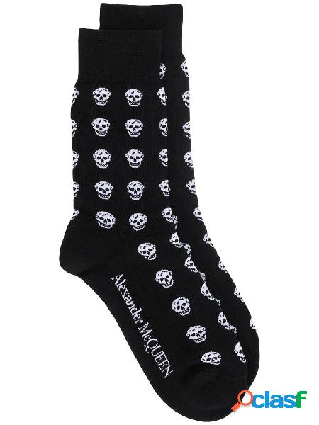 ALEXANDER MCQUEEN CALZE UOMO 5759334B53Q1078 COTONE NERO