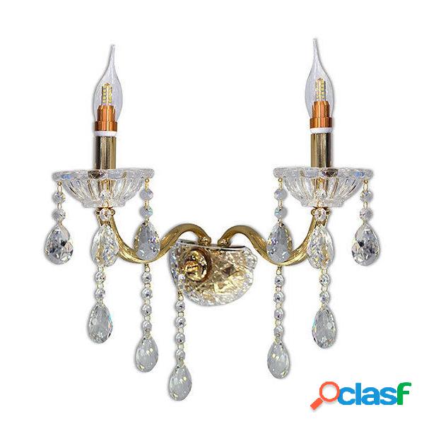 APPLIQUE CANDELABRO GOCCE PENDENTI CRISTALLO ACRILICO 2