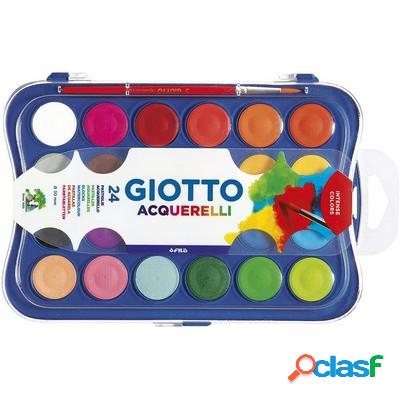 Acquerelli Giotto conf. da 24 colori con pennello