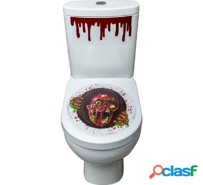 Adesivi rossi del portale di zombie per la toilette