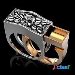 Anello a fascia Argento Oro Arcobaleno Lega Punk Roccia 1 pc