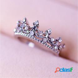 Anello a fascia Oro rosa Argento Lega Corona Donne