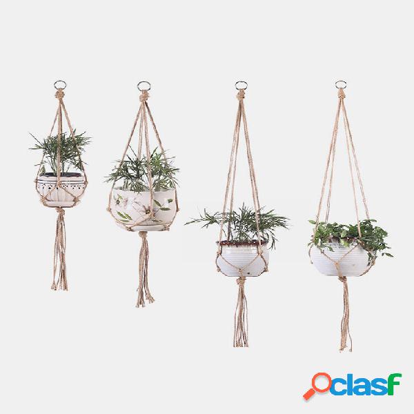 Appendiabiti per piante in macramè annodato Vaso da fiori