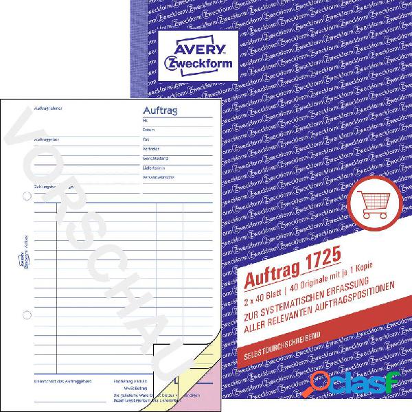 Avery-Zweckform Modulo dordine 1725 DIN A5 grande Numero di