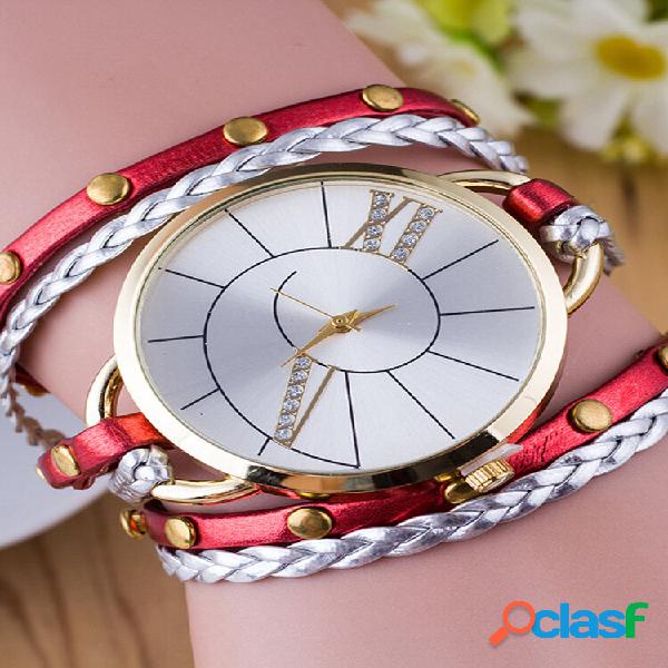 Avvolgimento a farfalla con rivetto alla moda Watch Quarzo