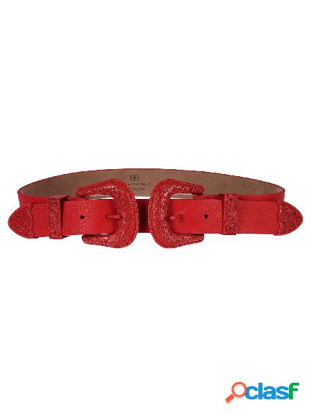 B-LOW THE BELT CINTURA DONNA BT071412RED PELLE ROSSO