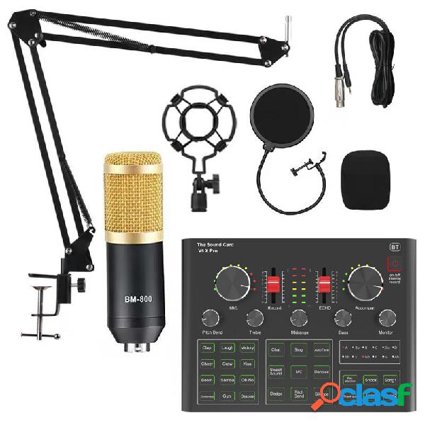 BM800 Condensatore Microfono Scheda audio V9X PRO Mixer