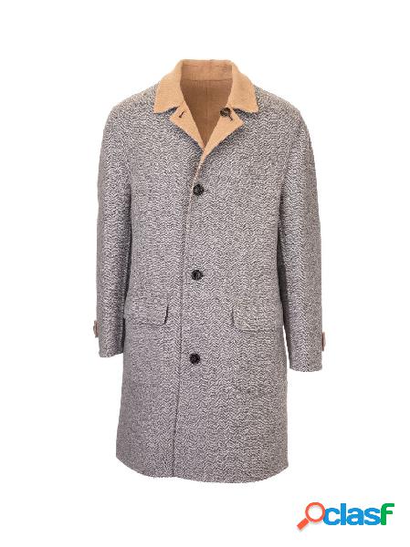 BRUNELLO CUCINELLI CAPPOTTO UOMO MN4879947C100 LANA GRIGIO