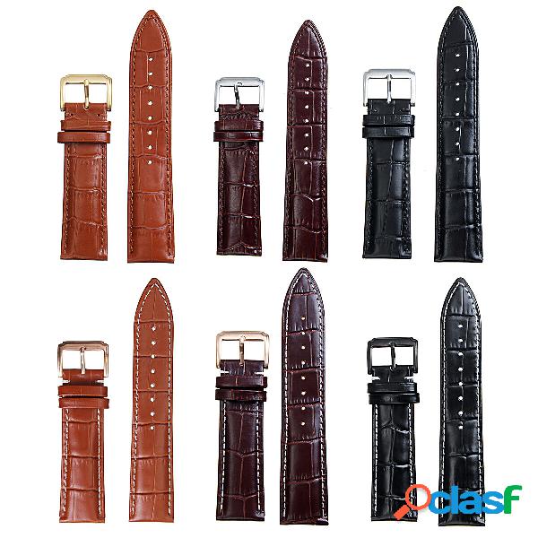 Bakeey 22mm Uomo Vera Pelle Orologio Banda Croco Deployment