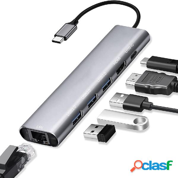 Bakeey 6 in 1 adattatore per docking station hub USB-C con