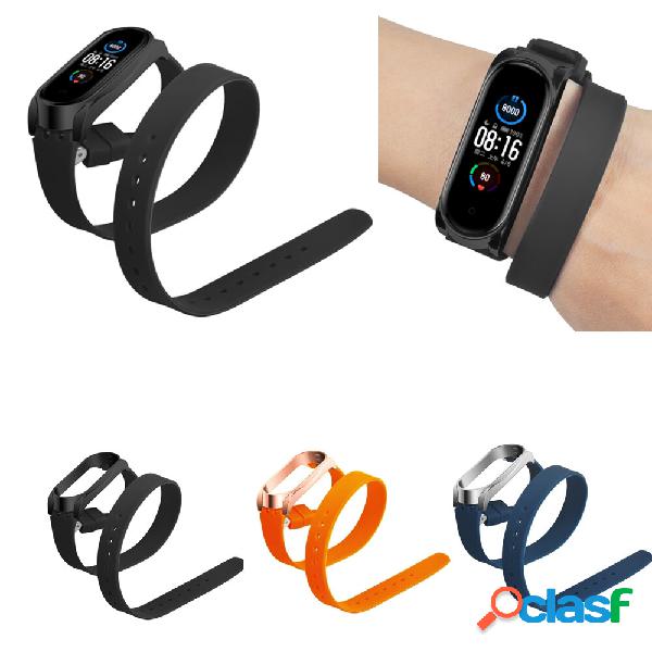 Bakeey Buckle Metal Shell Long Silicone Cinturino di