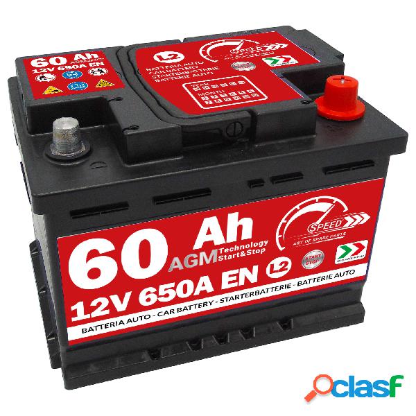 Batteria AGM Speed 60Ah 650A Start&stop