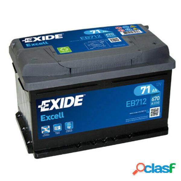 Batteria Auto Exide 71Ah EB712 670A 12V