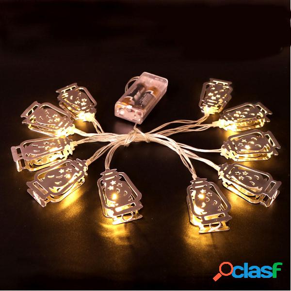 Batteria Lanterna Fanoos Silver Power 10 LED String Holiday