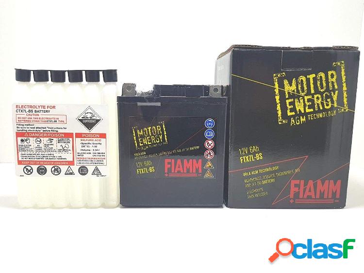 Batteria Moto Agm Fiamm 7904478 = FTX7L-BS 6Ah 75A