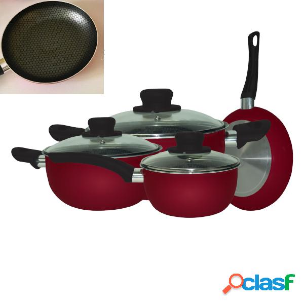 Batteria di pentole promo Line con rivestimento a nido dape