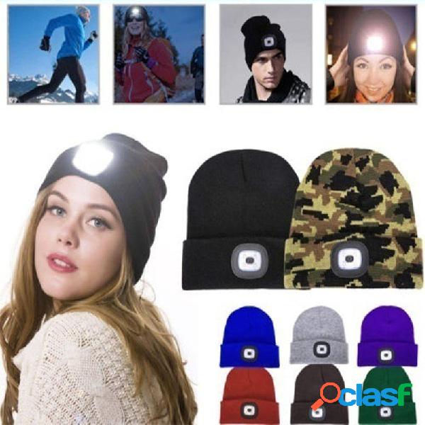 Berretto leggero a LED Cappello lavorato a maglia Cappellino