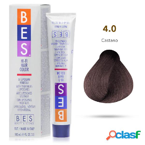 Bes Hi-Fi Hair Color Liposomi vegetali 4.0 CASTANO - Tinta