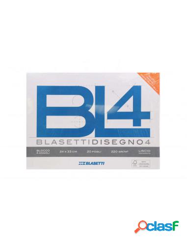 Blasetti - Blocco Bl4 24x33 220gr 20fg Liscio Riquadrato
