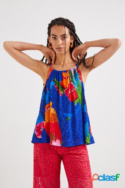 Blusa halter tropicale