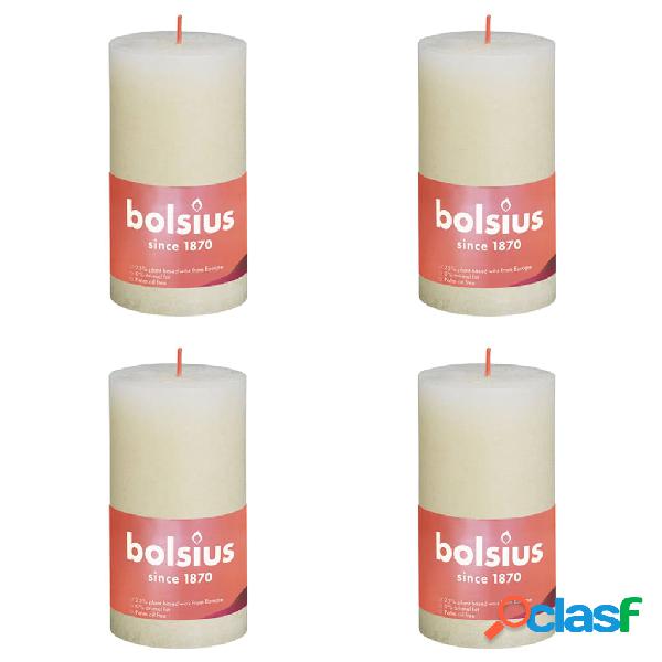 Bolsius Candele Rustiche a Colonna Shine 4 pz 130x68 mm