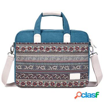 Borsa per Portatile CanvasArtisan National Style - 15 - Blu