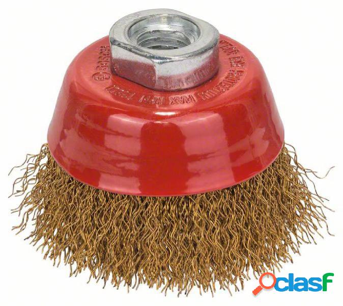 Bosch Accessories Spazzola a tazza, filo di ottone - 70 mm,