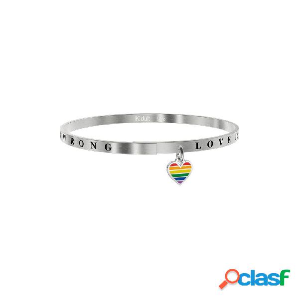 Bracciale Kidult in Acciaio Love Is Never Wrong - Love -