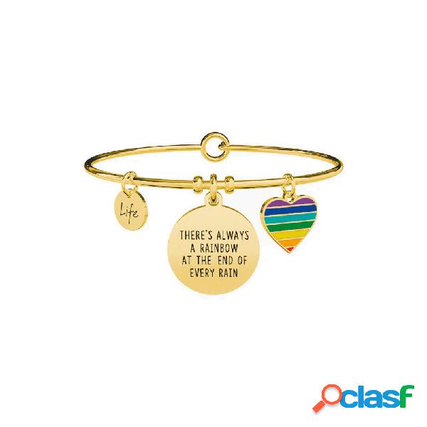 Bracciale Kidult in Acciaio There always be a Rainbow... -