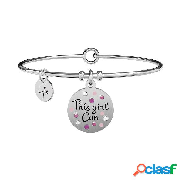 Bracciale Kidult in Acciaio This Girl Can - Philosophy -