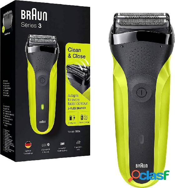 Braun 300s - Series 3 Rasoio elettrico a lamine Nero, Verde