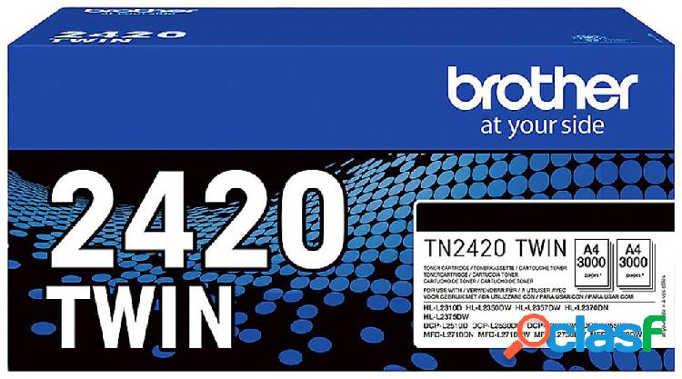 Brother Toner TN-2420TWIN TN2420TWIN Originale Nero 3000