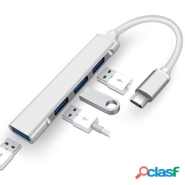 C-809 Mini Type-C Hub 4 in 1 3 porte USB2.0 1 porta USB3.0