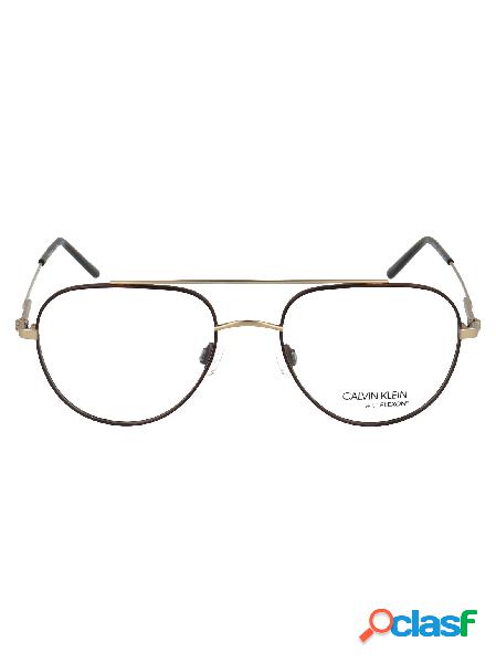 CALVIN KLEIN OCCHIALI UOMO CK19145F210 METALLO ORO
