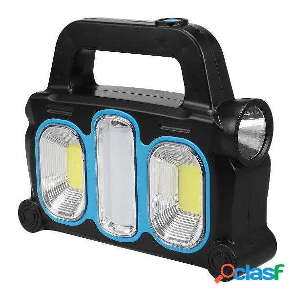 COB LED solare Luci da lavoro IP65 Impermeabile 3 Modalità