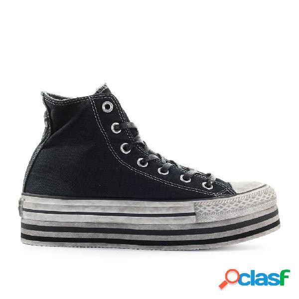 CONVERSE HI TOP SNEAKERS DONNA 569127C Canvas NERO