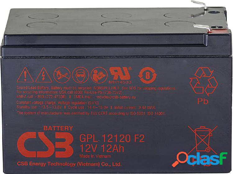 CSB Battery GPL 12120 GPL12120F2 Batteria al piombo 12 V 12
