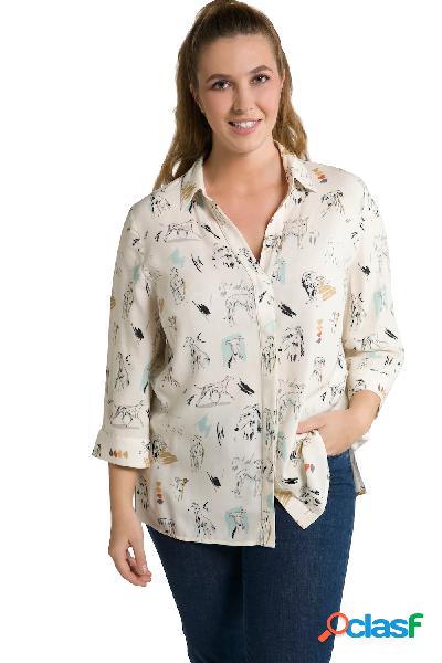 Camicia, Donna, Beige, Taglia: 68/70, Viscosa, Ulla Popken